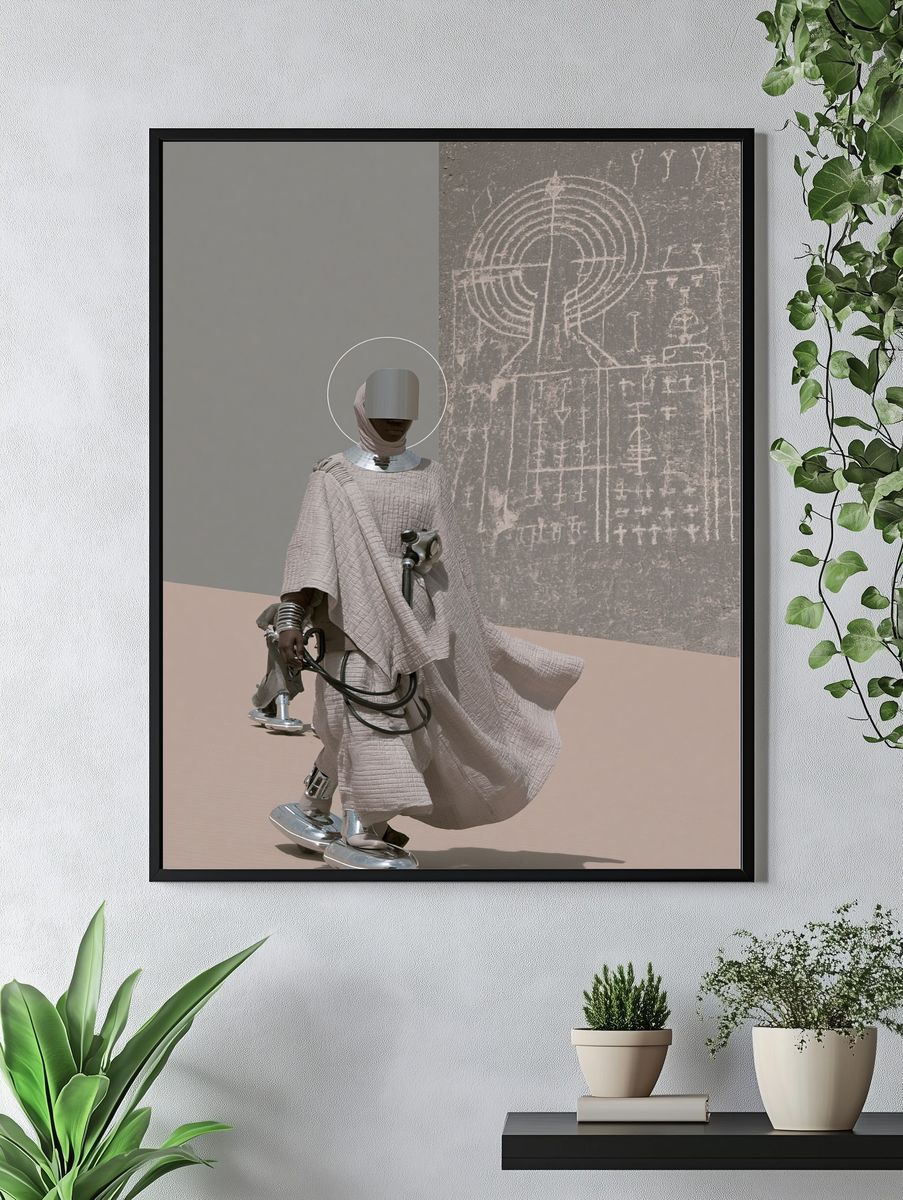 Futurist Fashion Figure Poster. — room view 4