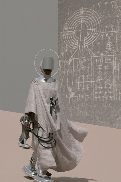 Futurist Fashion Figure Poster.