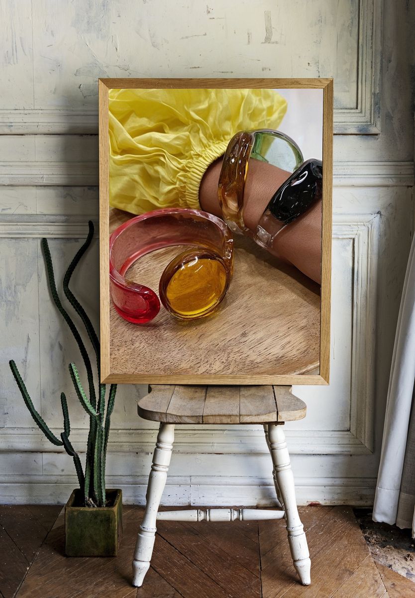 Colorful Resin Bangles Photography Poster. — room view 1