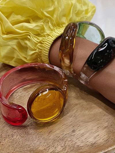 Colorful Resin Bangles Photography Poster. poster