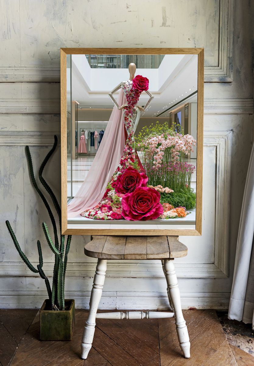 Floral Couture Mannequin Photography Poster. — room view 1
