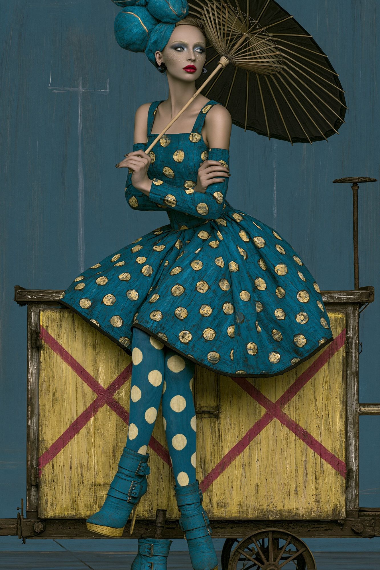 Avant-Garde Fashion Portrait Poster. poster — fashion art