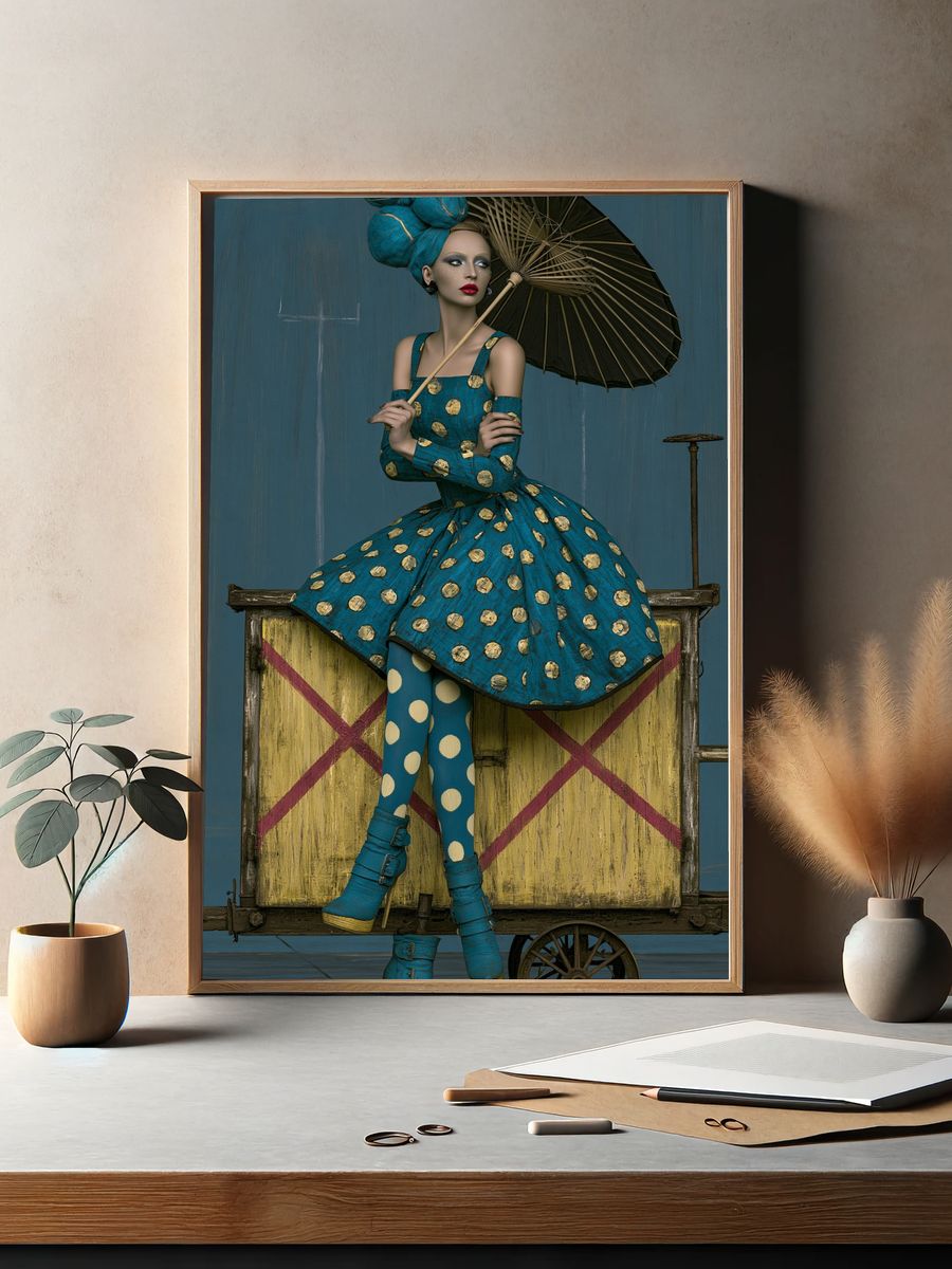 Avant-Garde Fashion Portrait Poster. — room view 2