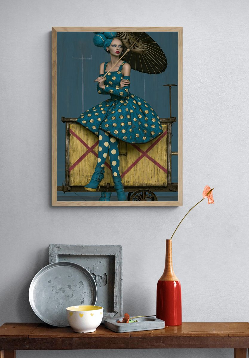 Avant-Garde Fashion Portrait Poster. — room view 3