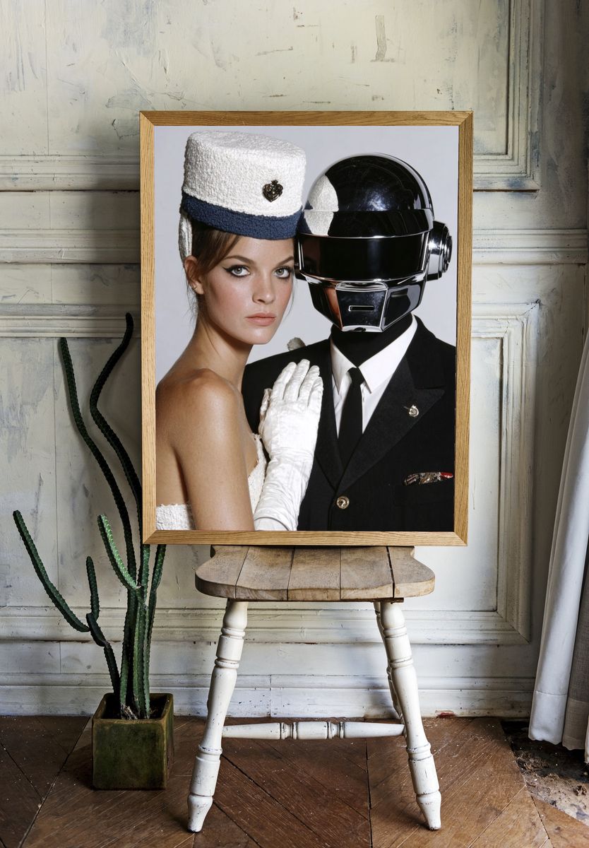 Daft Punk Fashion Portrait Print. — room view 1