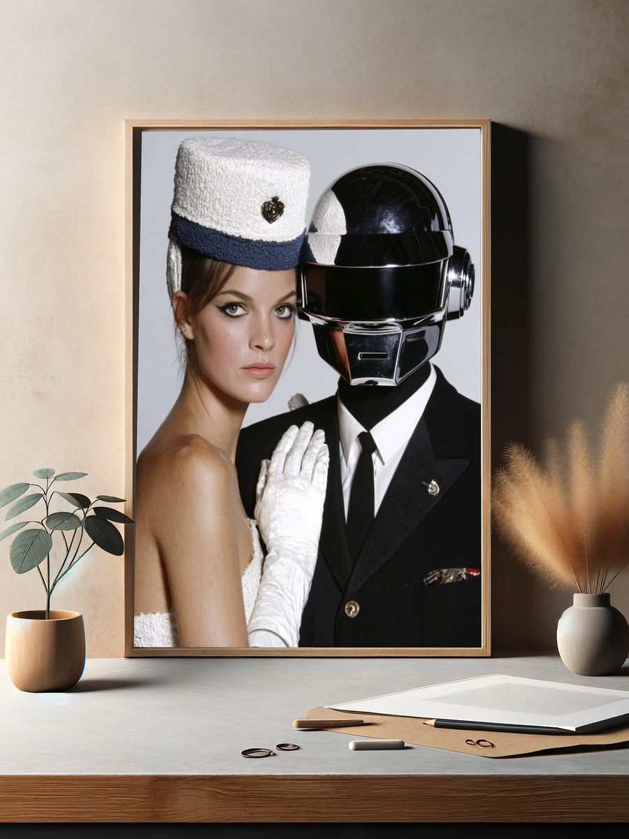 Daft Punk Fashion Portrait Print. — room view 2