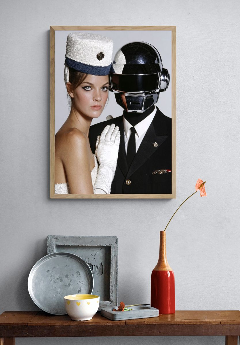 Daft Punk Fashion Portrait Print. — room view 3