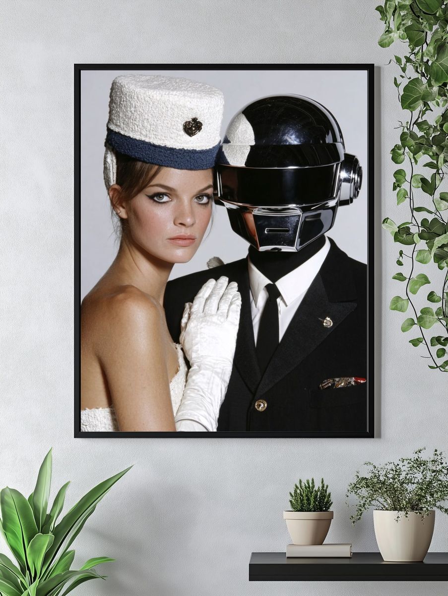 Daft Punk Fashion Portrait Print. — room view 4