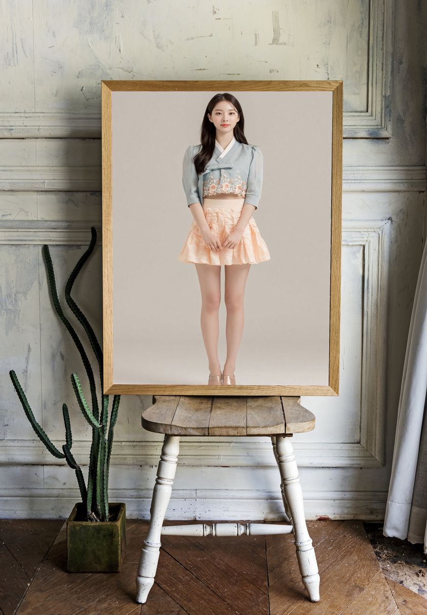 Pastel Fashion Portrait Poster. room preview