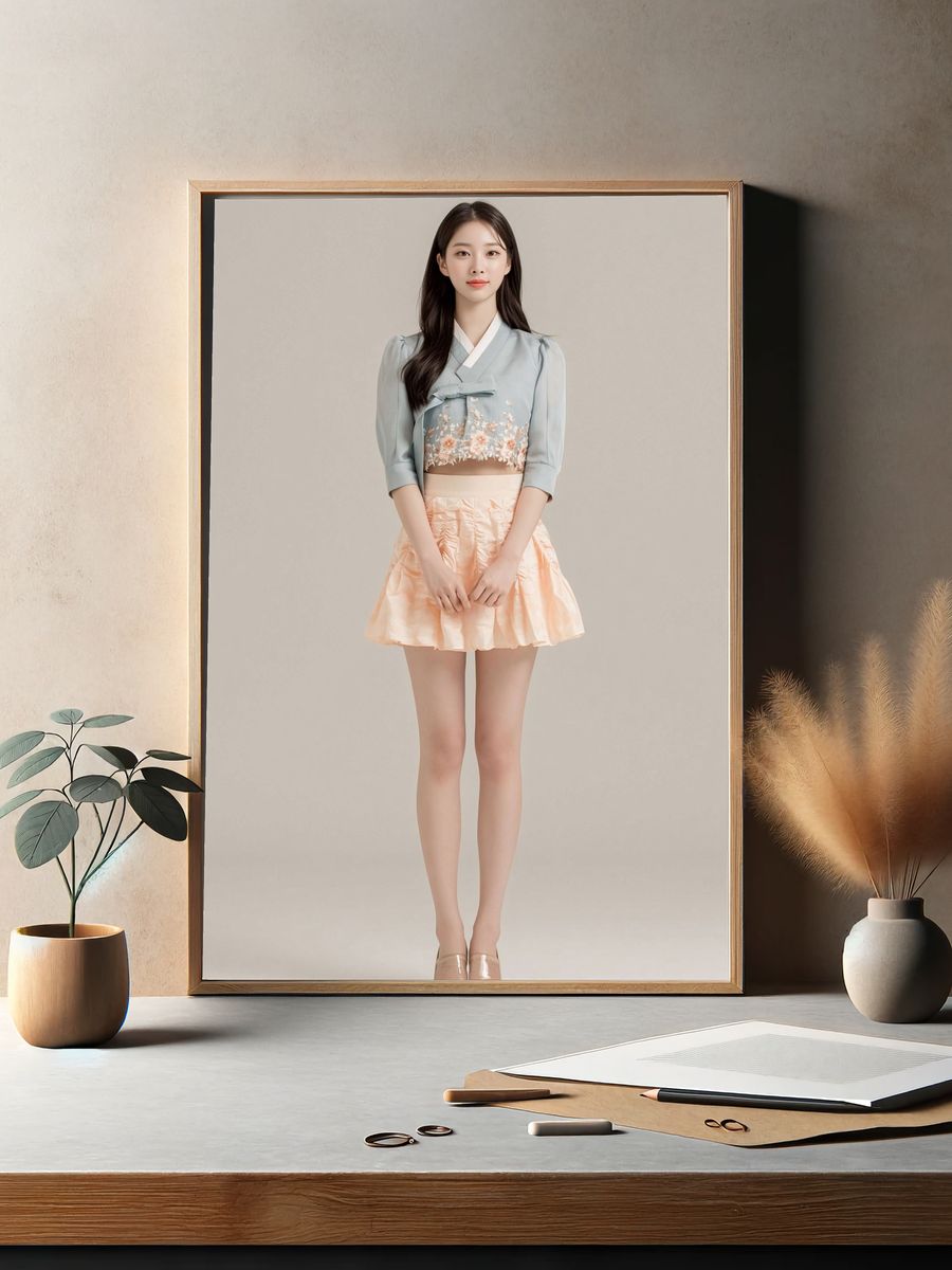 Pastel Fashion Portrait Poster. — room view 2