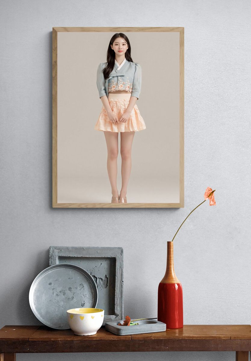Pastel Fashion Portrait Poster. — room view 3