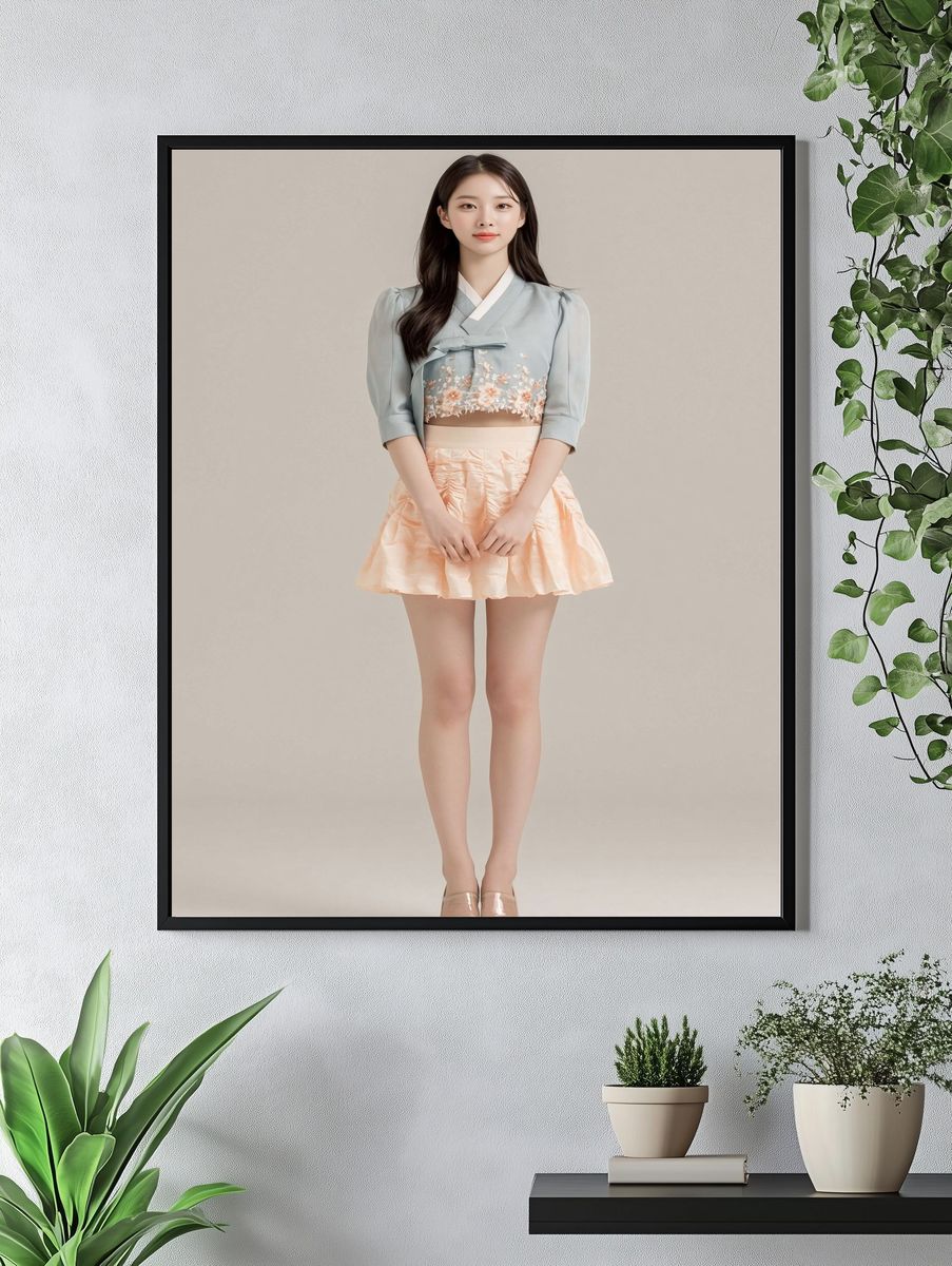 Pastel Fashion Portrait Poster. — room view 4