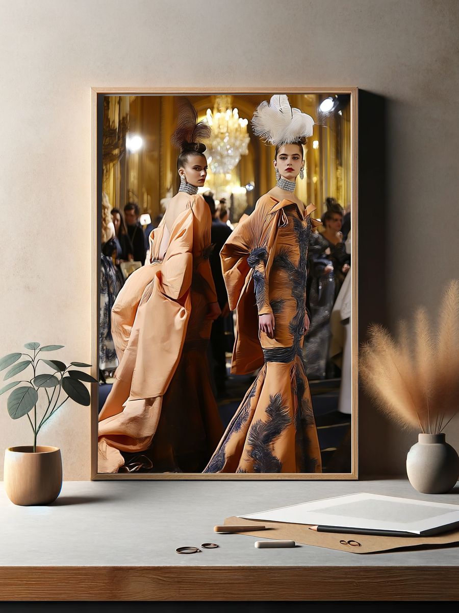 Haute Couture Runway Fashion Poster. — room view 2