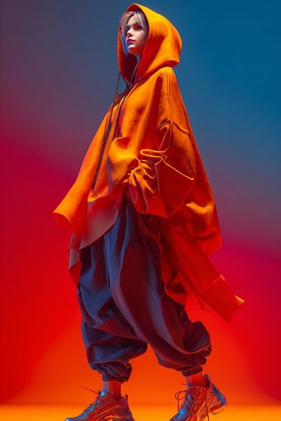 Neon Hoodie Fashion Poster.