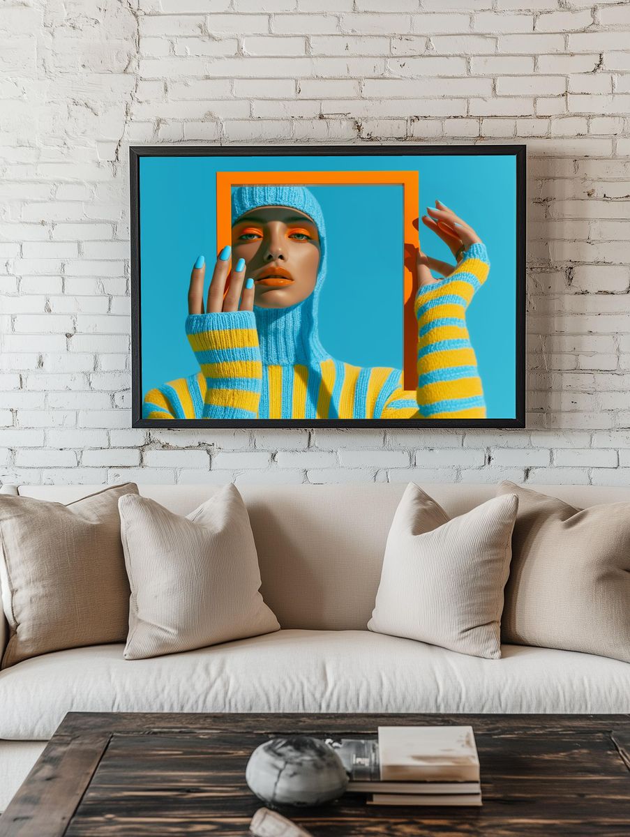 Colorful Fashion Portrait Poster. room preview