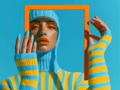 Colorful Fashion Portrait Poster.