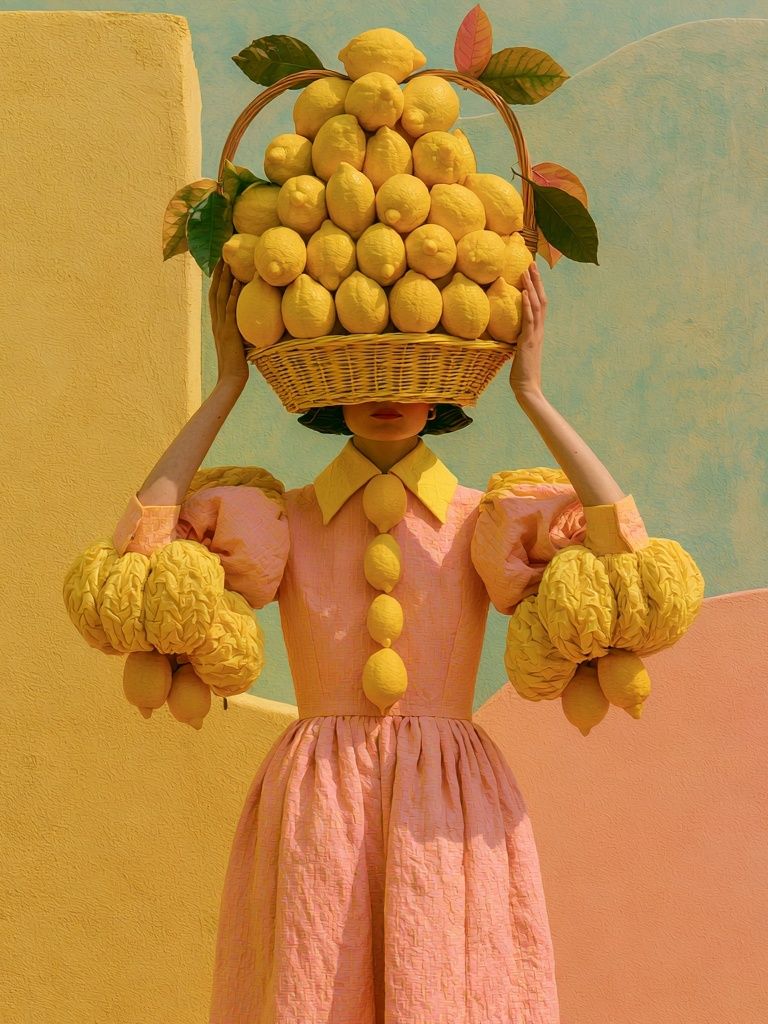 Lemon Basket Fashion Poster. poster detail