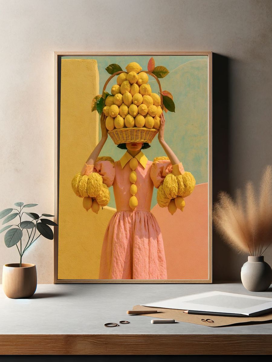 Lemon Basket Fashion Poster. — room view 2