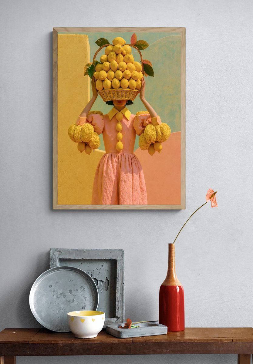 Lemon Basket Fashion Poster. — room view 3