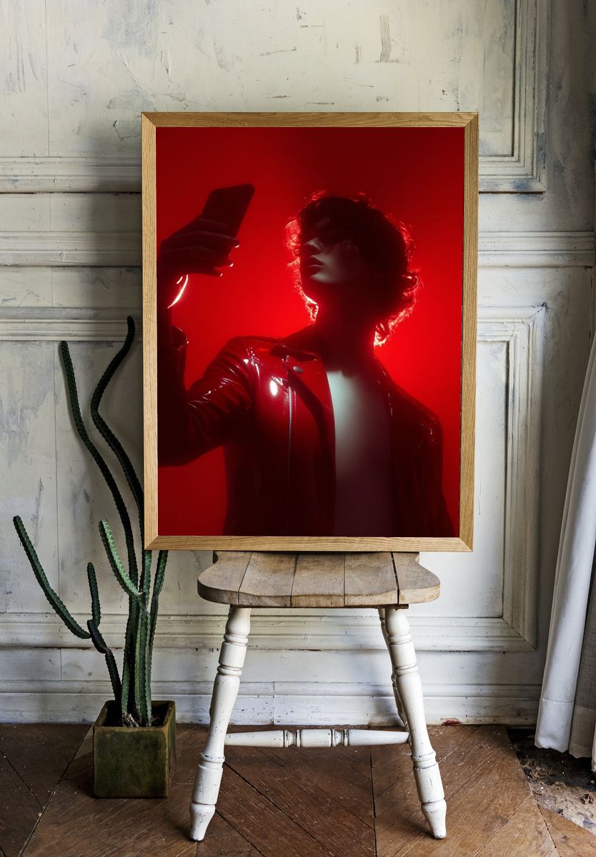 Red Jacket Silhouette — Fashion Print room preview