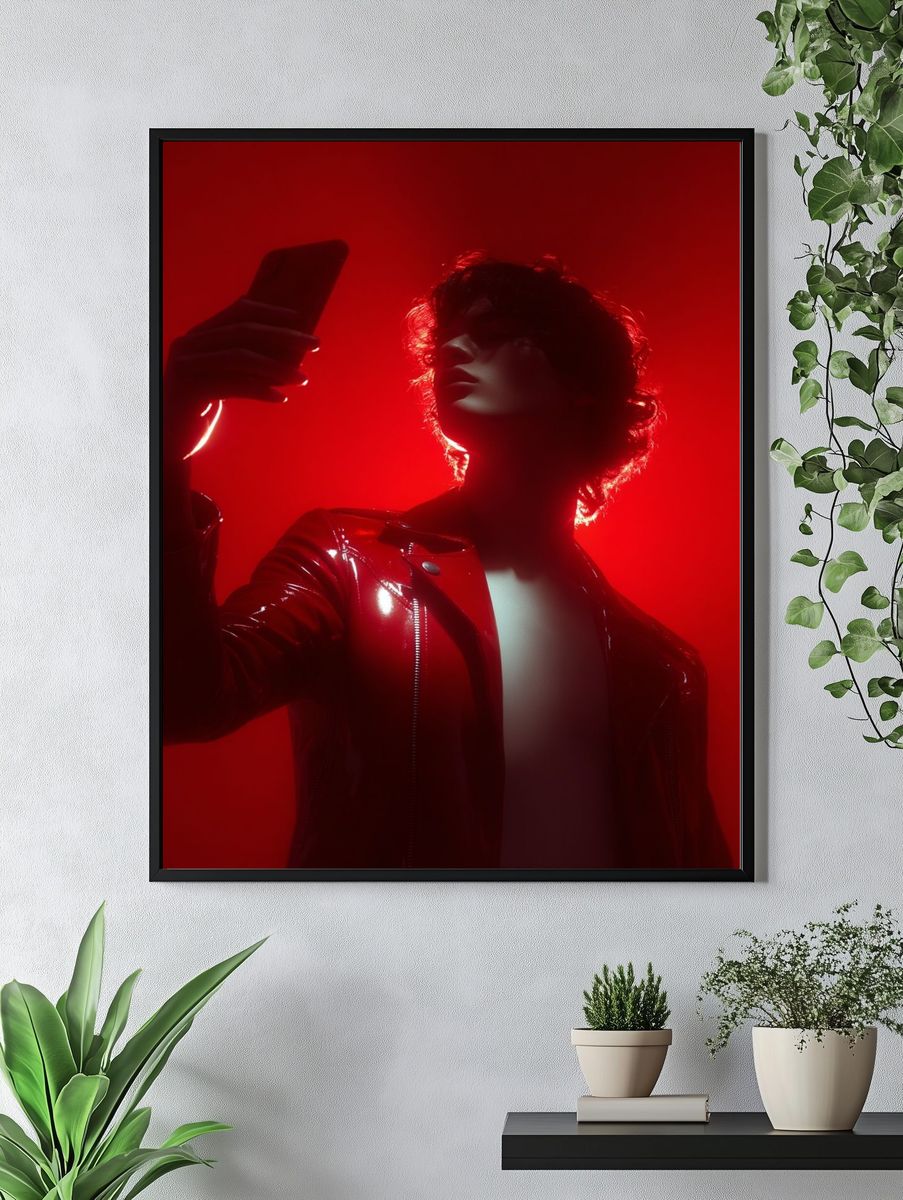 Red Jacket Silhouette — Fashion Print. — room view 4