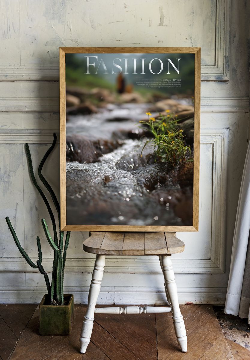 Fashion River Scene Poster. — room view 1