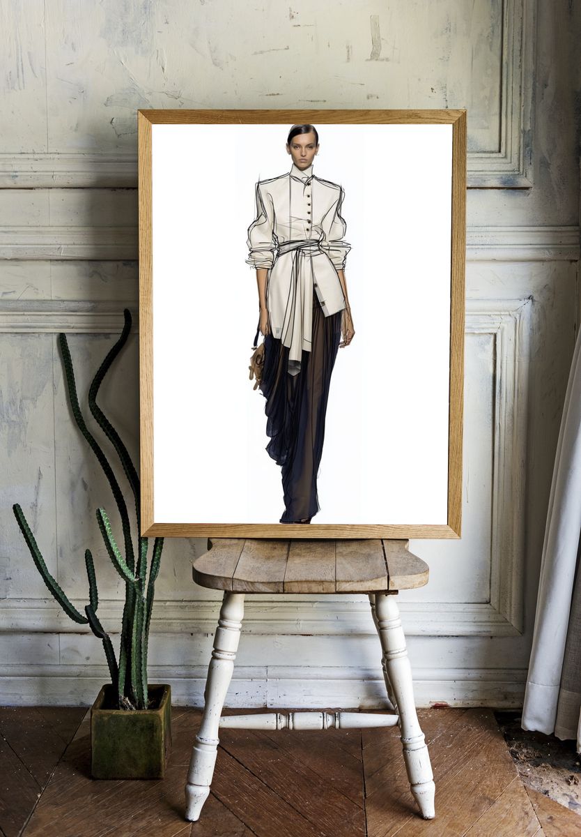 Fashion Runway Sketch Poster. room preview