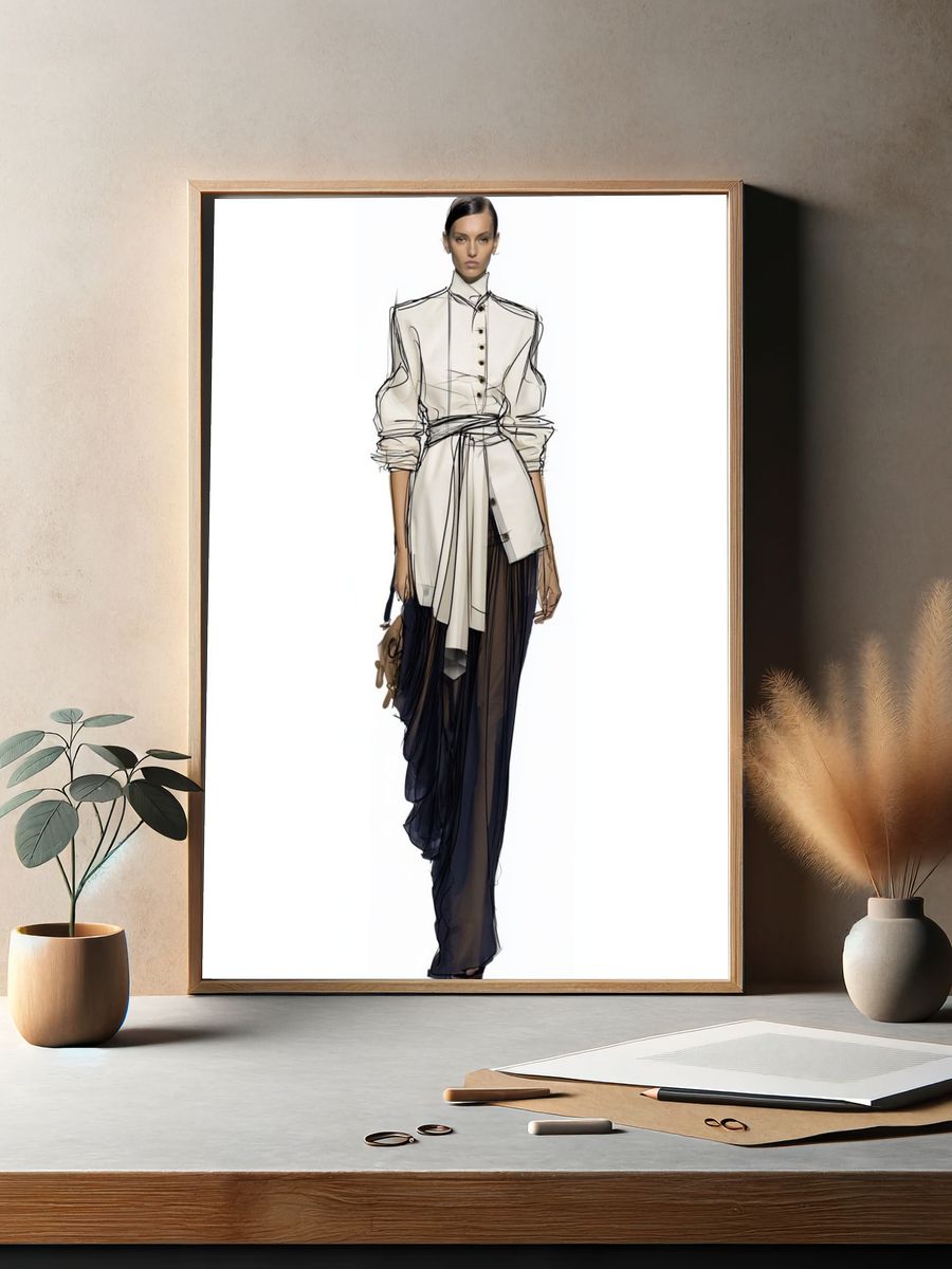 Fashion Runway Sketch Poster. — room view 2