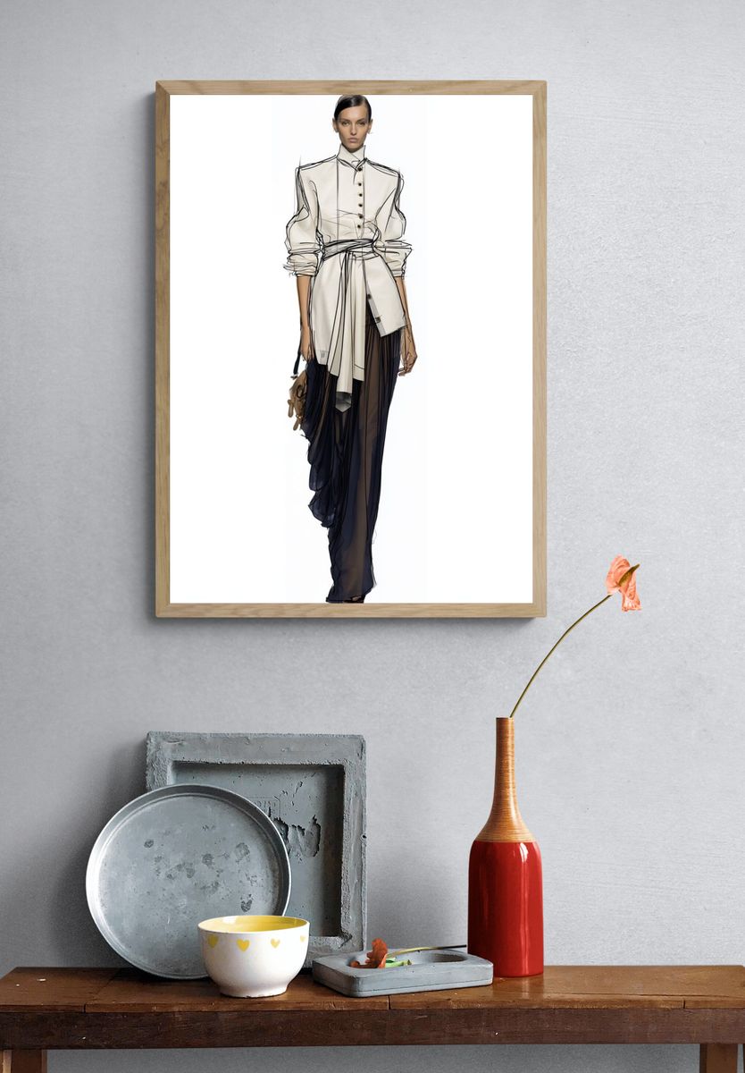 Fashion Runway Sketch Poster. — room view 3