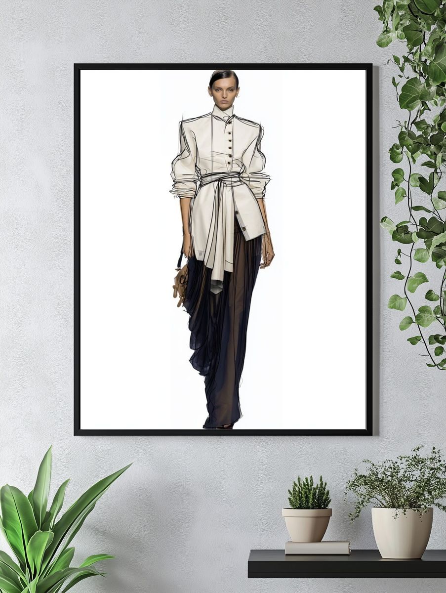 Fashion Runway Sketch Poster. — room view 4
