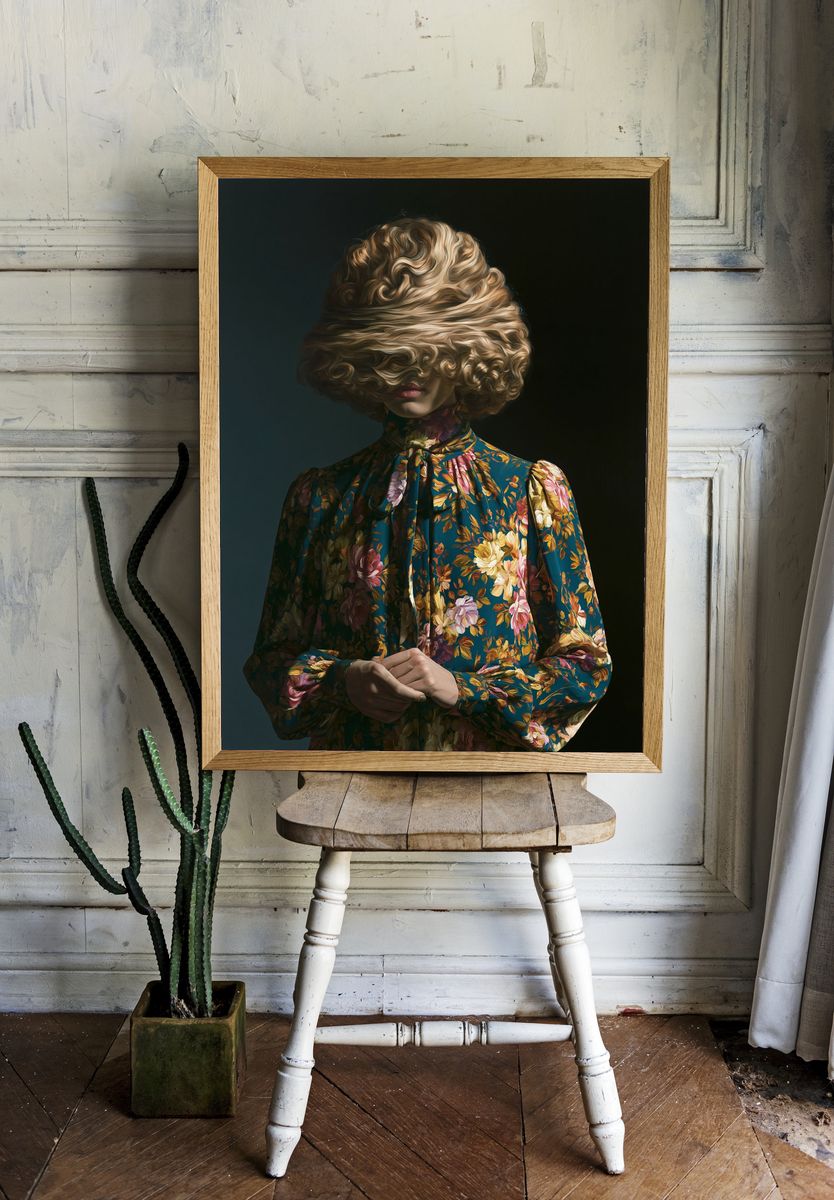 Floral Portrait Fashion Poster. room preview
