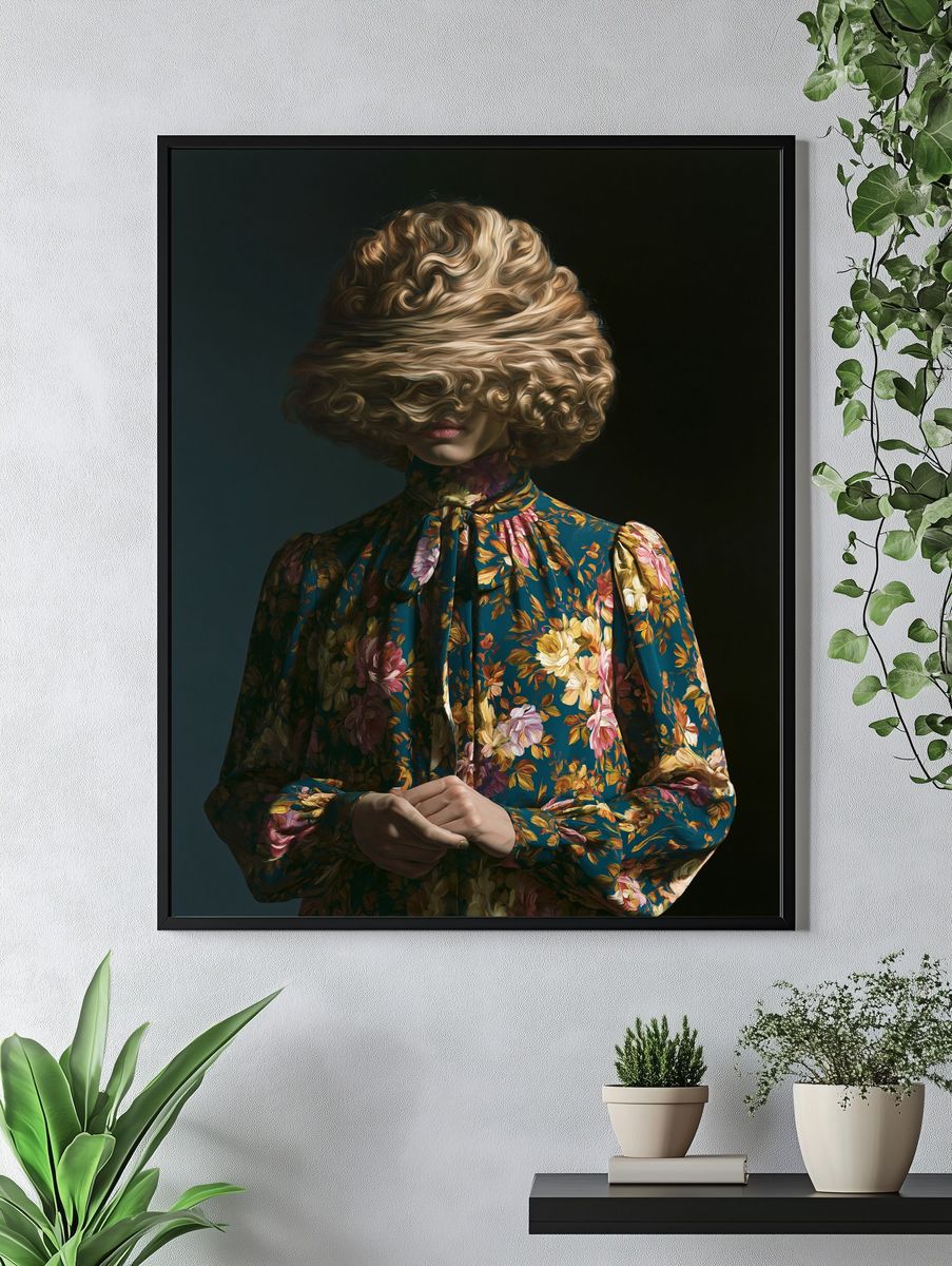 Floral Portrait Fashion Poster. — room view 4