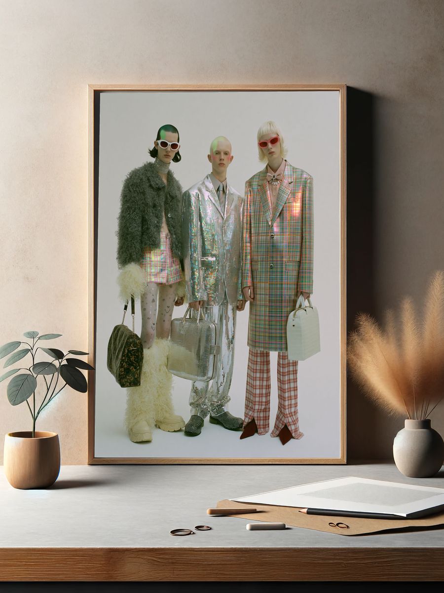 Avant-Garde Fashion Trio Poster. — room view 2