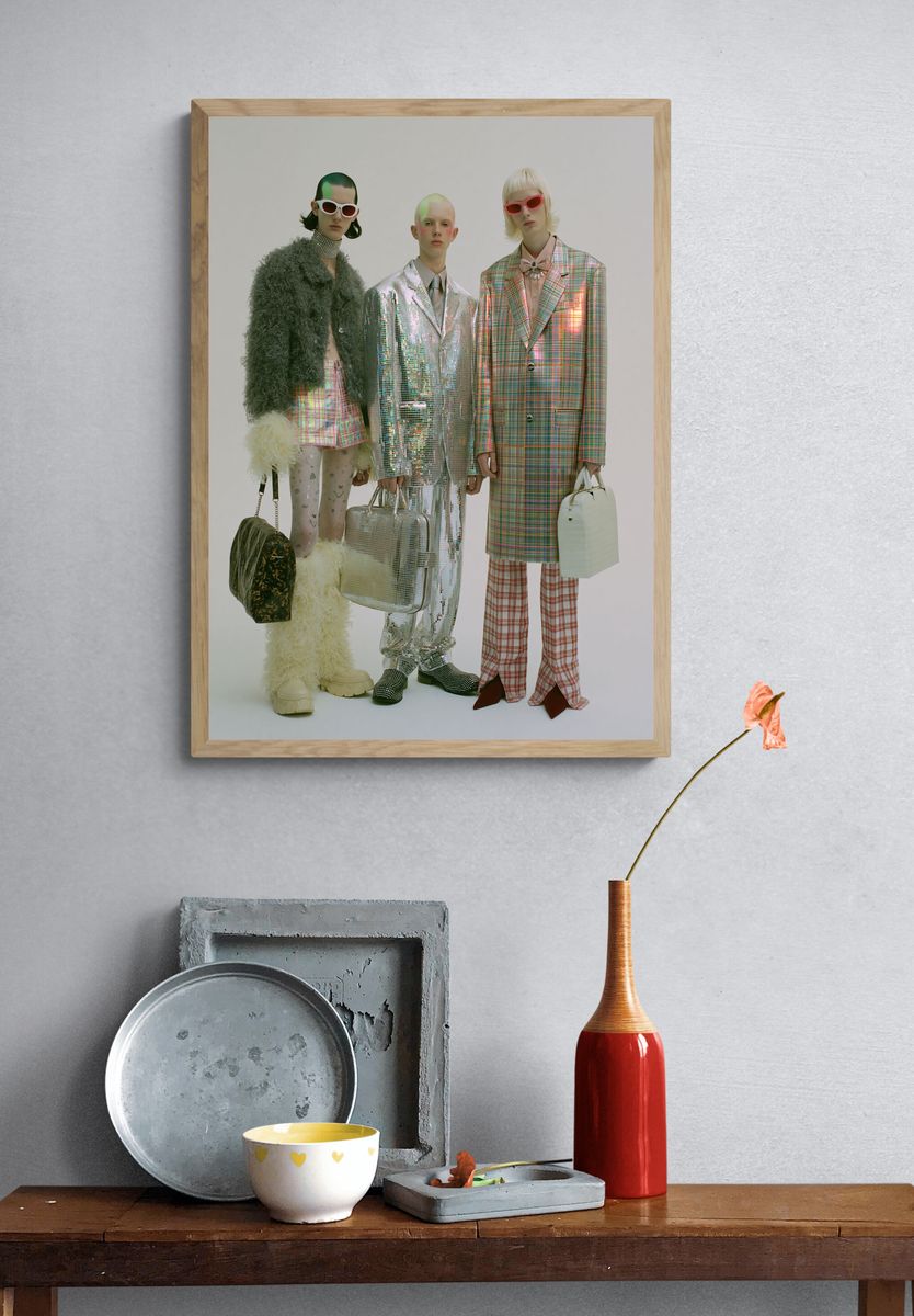 Avant-Garde Fashion Trio Poster. — room view 3