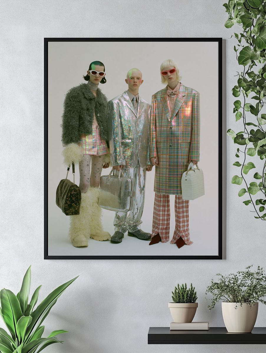 Avant-Garde Fashion Trio Poster. — room view 4