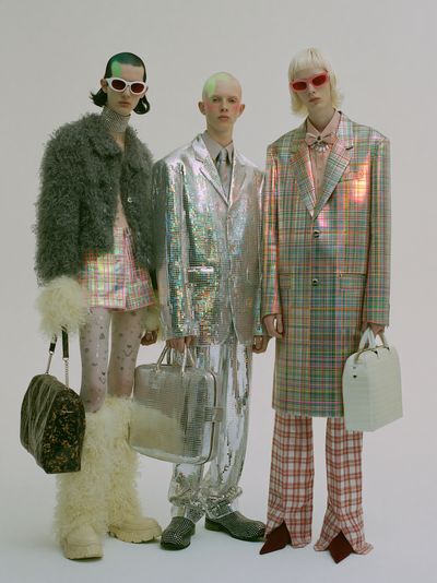 Avant-Garde Fashion Trio Poster.