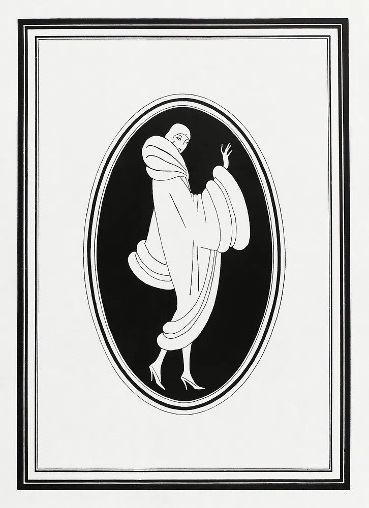 Advertisement Brandt's fur coat (1926). poster — fashion art