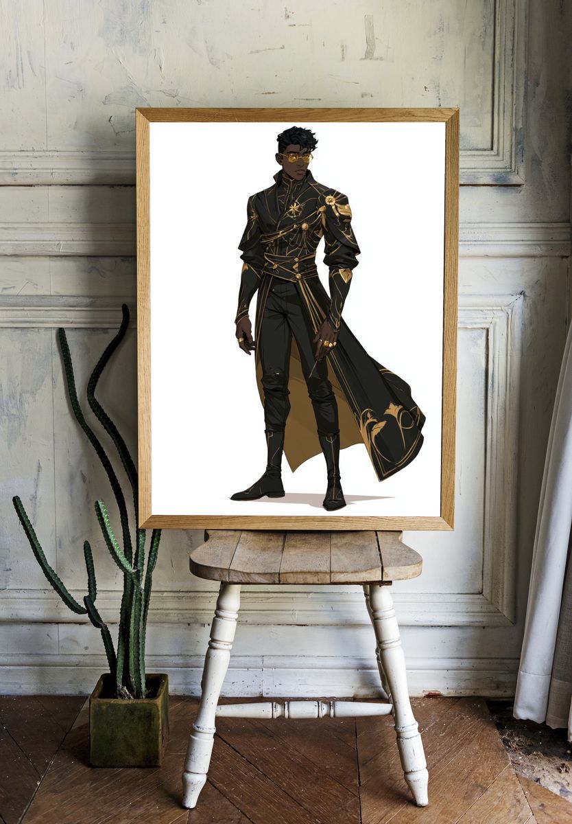 Elegant Fashion Character Poster. — room view 1