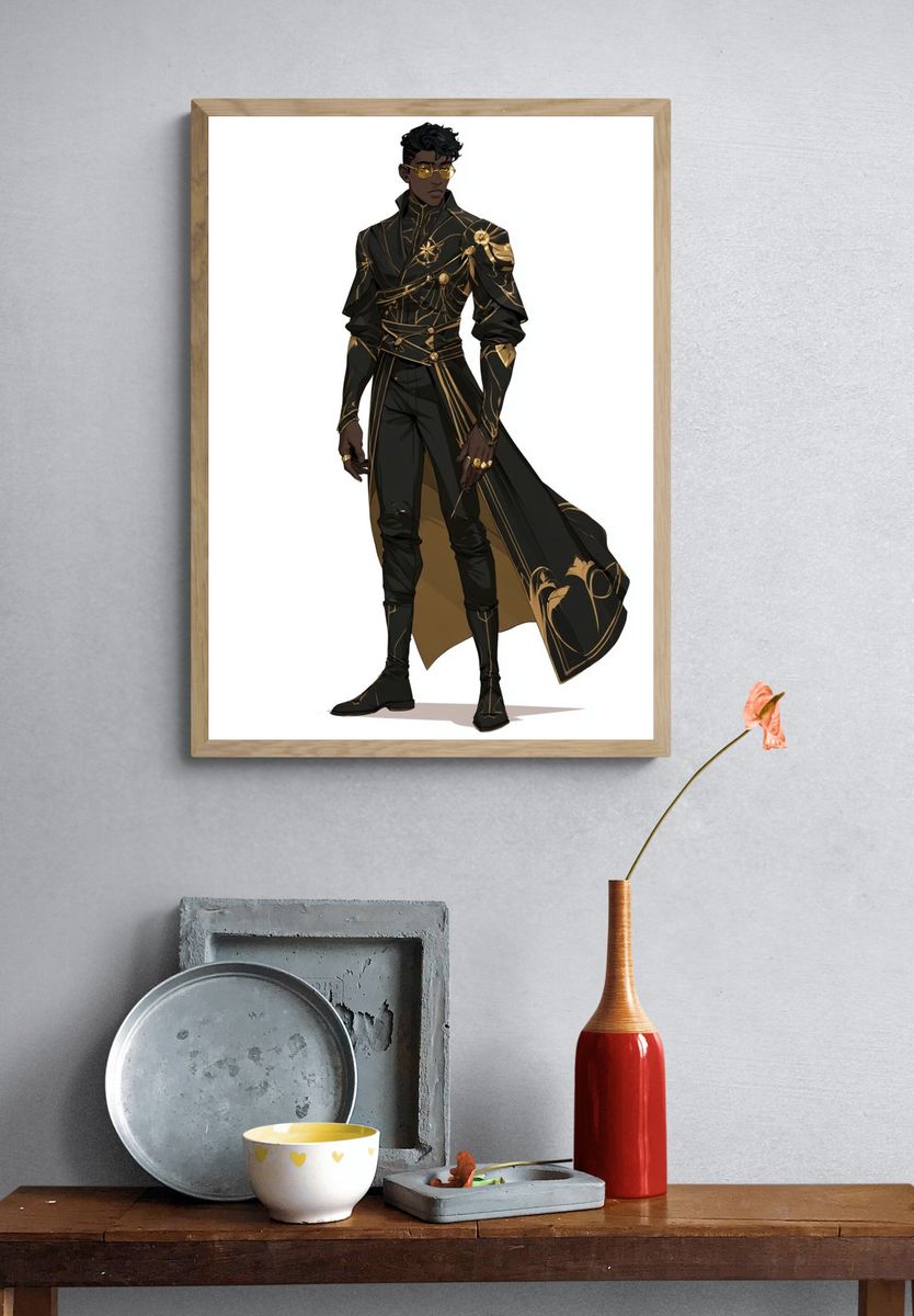 Elegant Fashion Character Poster. — room view 3