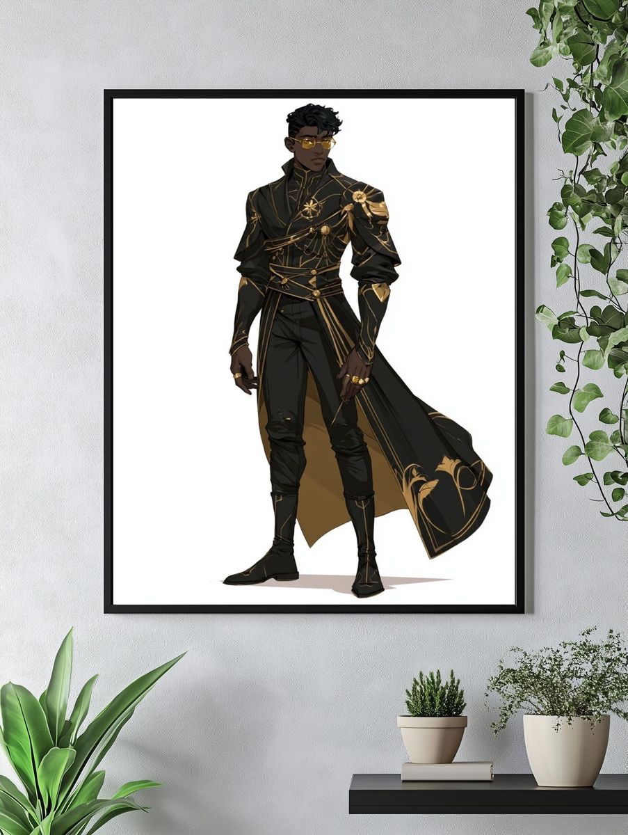 Elegant Fashion Character Poster. — room view 4