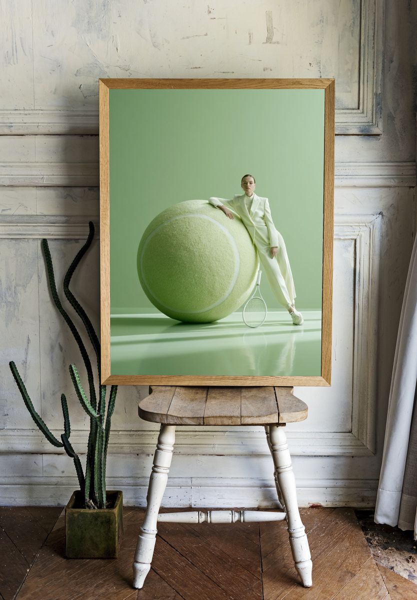 Tennis Fashion Portrait Poster. room preview
