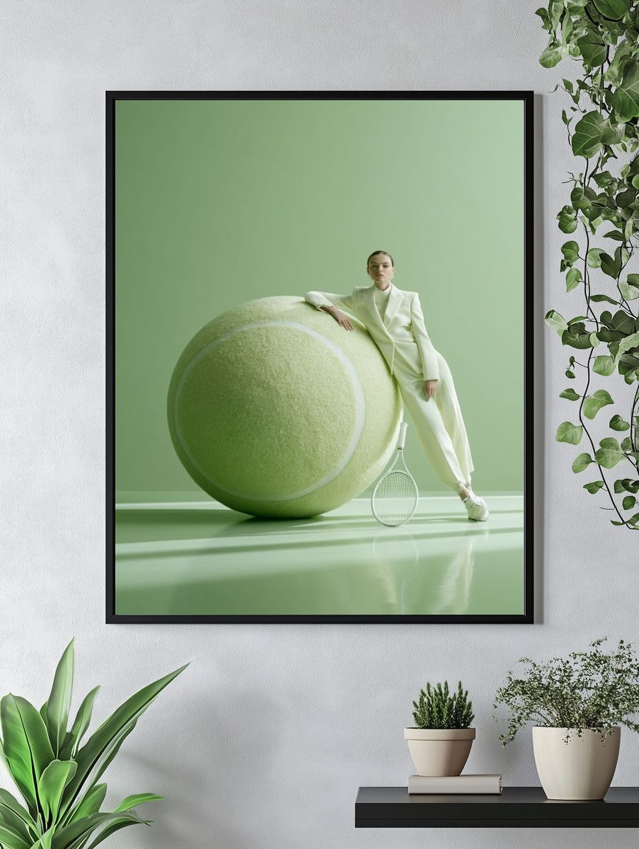 Tennis Fashion Portrait Poster. — room view 4