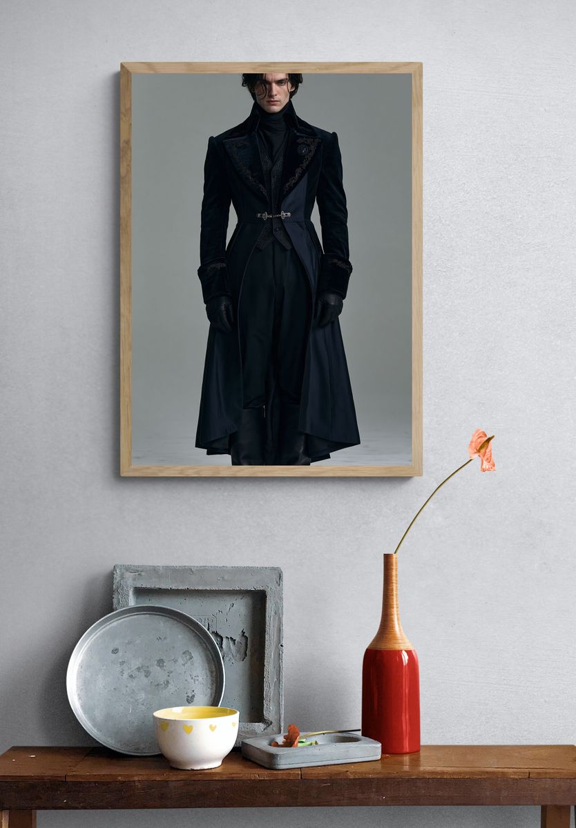 Gothic Fashion Portrait Poster. — room view 3