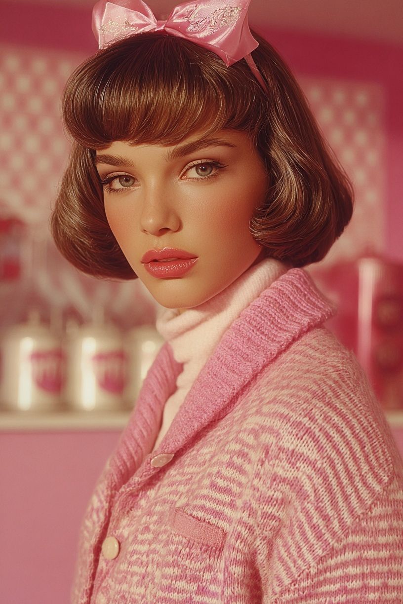 Pink Portrait Fashion Poster. poster detail