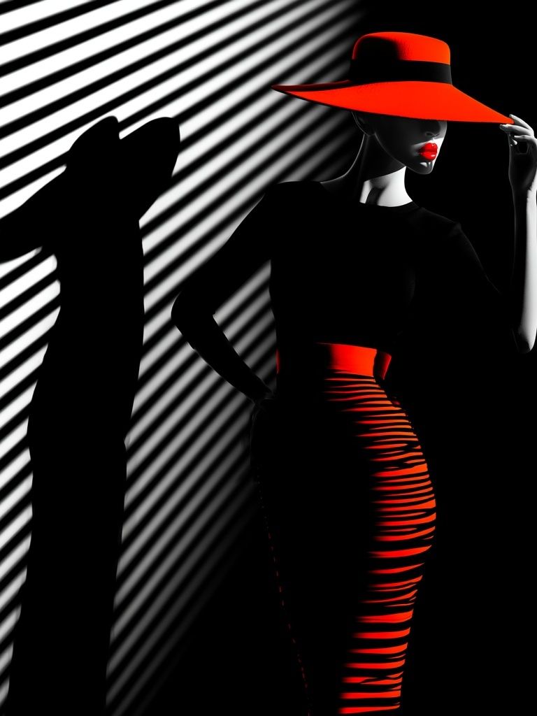 Red Hat Fashion Poster. poster detail