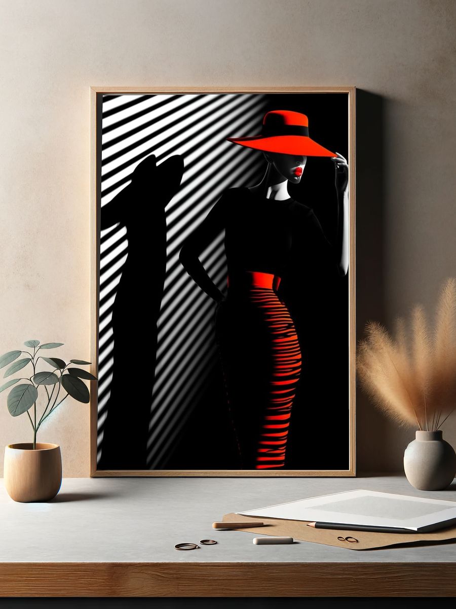 Red Hat Fashion Poster. — room view 2