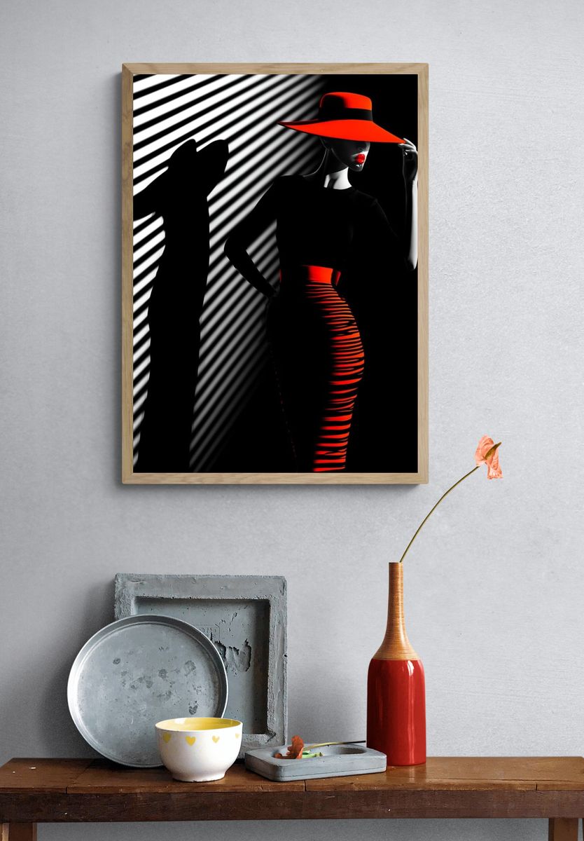 Red Hat Fashion Poster. — room view 3