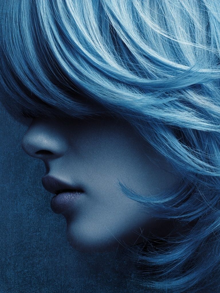 Blue Portrait Fashion Print. poster detail