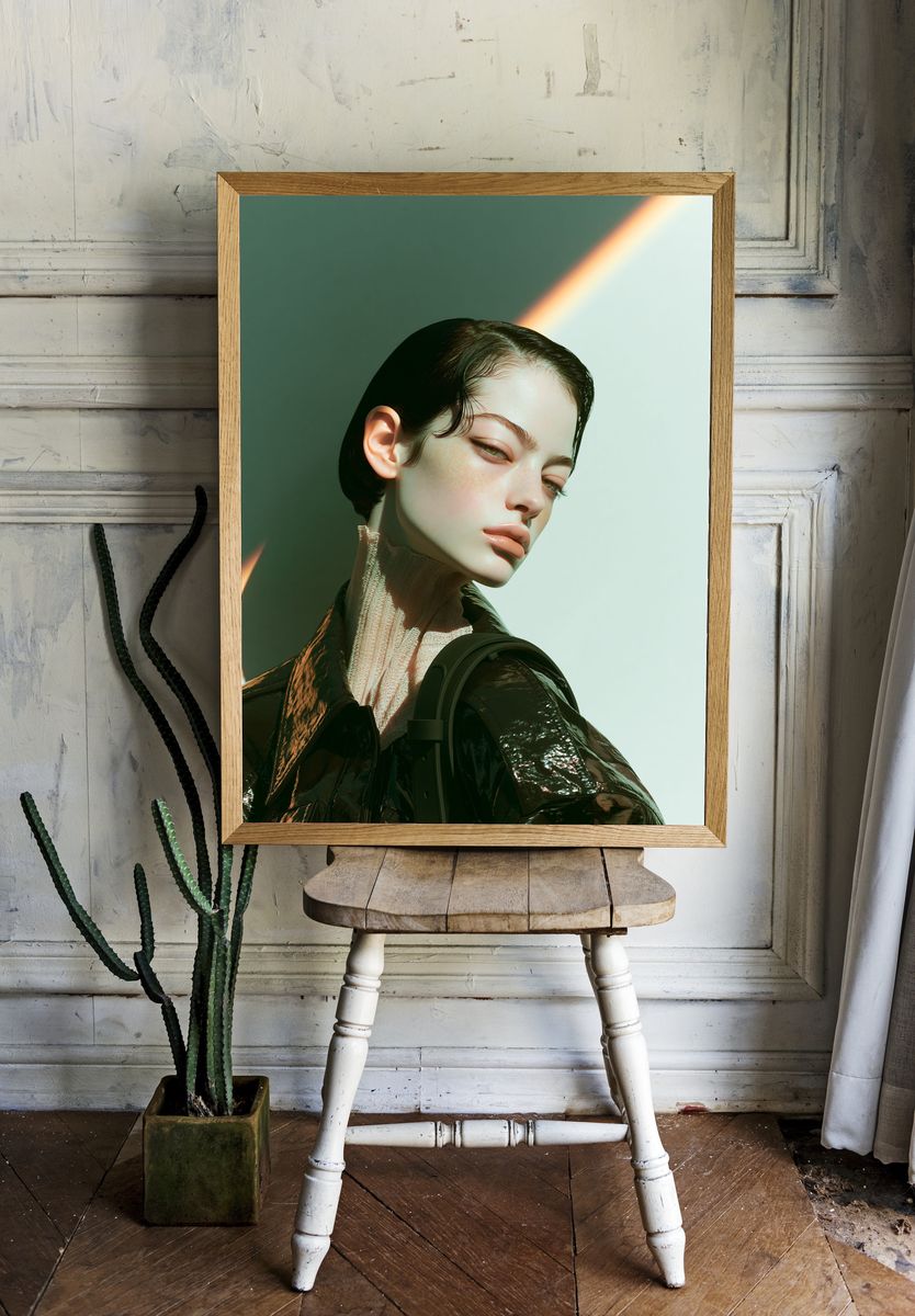 Editorial Portrait Fashion Poster. — room view 1
