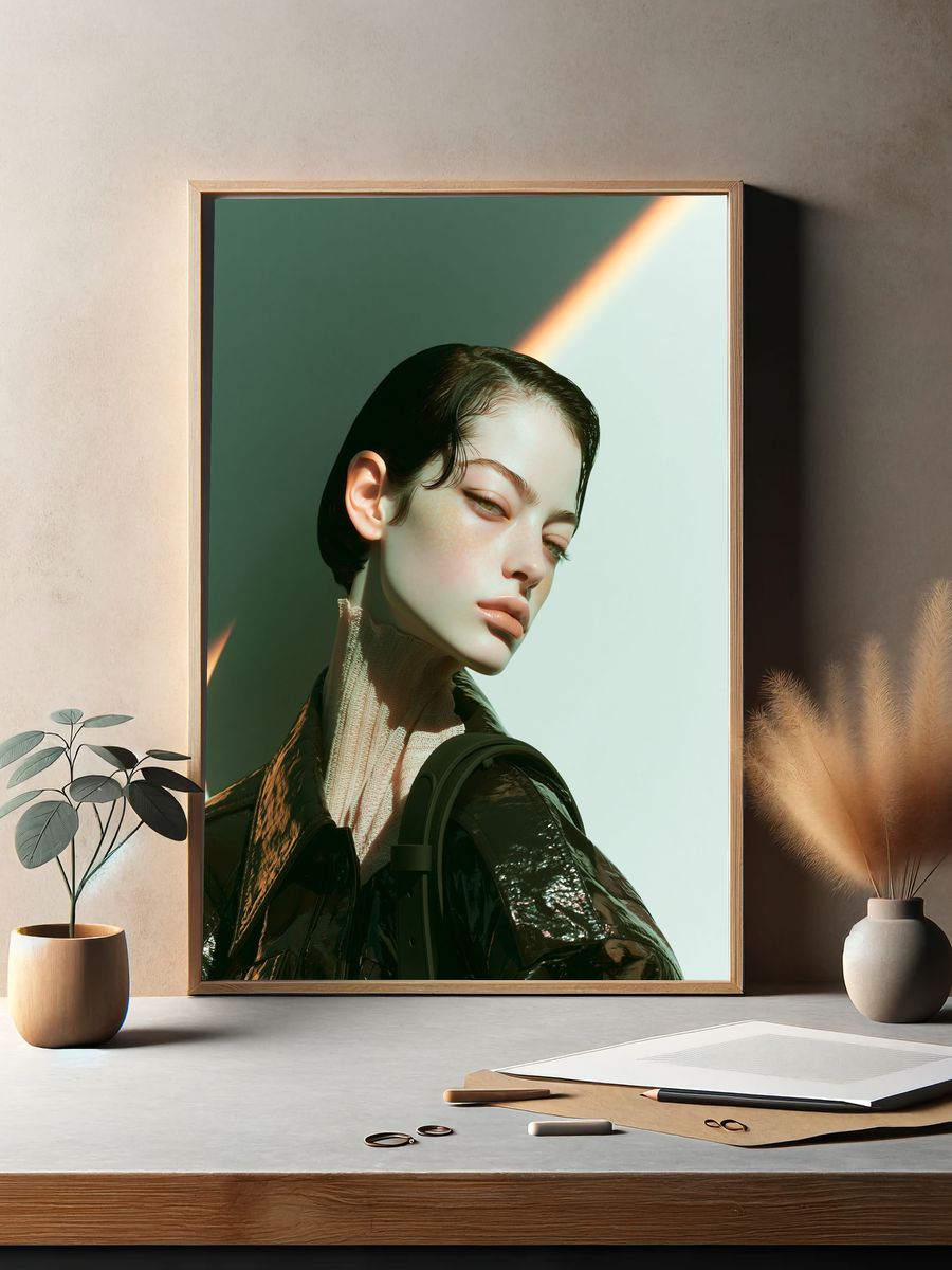 Editorial Portrait Fashion Poster. — room view 2